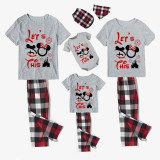 Family Matching Pajamas Exclusive Design Let's Do This Gray Pajamas Set