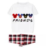 Family Matching Pajamas Exclusive Design Cartoon Mice Friends White Pajamas Set