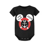 Family Matching Pajamas Exclusive Design Cartoon Mice Cruise Family Vacation 2023 Black Pajamas Set