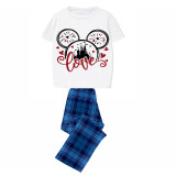Family Matching Pajamas Exclusive Design Cartoon Mice Love Heart Gray Pajamas Set