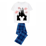 Family Matching Pajamas Exclusive Design Cartoon Mice Castle Gray Pajamas Set