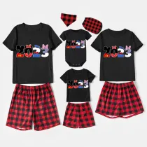 Family Matching Pajamas Exclusive Design Cartoon Mice 2023 Black Pajamas Set