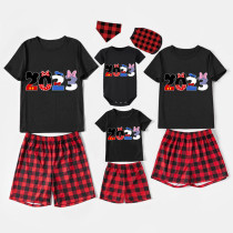 Family Matching Pajamas Exclusive Design Cartoon Mice 2023 Black Pajamas Set