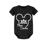 Family Matching Pajamas Mice Family First Cruise Black Pajamas Set