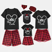 Family Matching Pajamas Mice Family First Cruise Black Pajamas Set