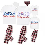 Family Matching Pajamas Exclusive Design Cartoon Mice 2023 Family Vacation White Pajamas Set