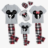 Family Matching Pajamas Exclusive Design Cartoon Mice Cartoon Mice Heart 2023 Gray Pajamas Set