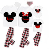 Family Matching Pajamas Exclusive Design Cartoon Mice White Pajamas Set