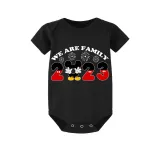 Family Matching Pajamas Exclusive Design Cartoon Mice We Are Family 2023 Black Pajamas Set