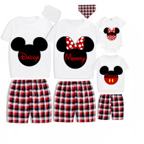 Family Matching Pajamas Exclusive Design Cartoon Mice White Pajamas Set