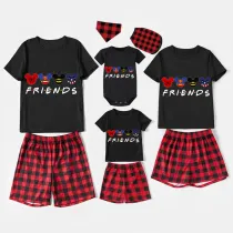 Family Matching Pajamas Exclusive Design Cartoon Mice Friends Black Pajamas Set