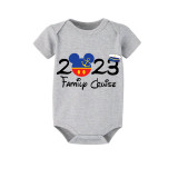 Family Matching Pajamas Exclusive Design Cartoon Mice 2023 Family Cruise Gray Pajamas Set