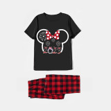 Family Matching Pajamas Exclusive Design Cartoon Mice 2023 Head Black Pajamas Set