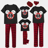 Family Matching Pajamas Exclusive Design Cartoon Mice Cruise Family Vacation 2023 Black Pajamas Set
