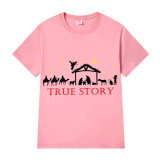 Adult Unisex Top Jesus True Story Stars Slogan T-shirts