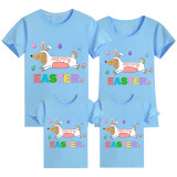 Family Matching Clothing Top Happy Easter Dog Egg Family T-shirts