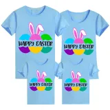 Family Matching Clothing Top Happy Easter Egg and Bunny Ears Family T-shirts