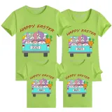 Family Matching Clothing Top Happy Easter Gnomies Car Family T-shirts