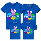 Family Matching Clothing Top Happy Easter Egg and Bunny Ears Family T-shirts