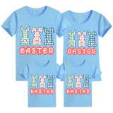 Family Matching Clothing Top Happy Easter Plaids Rabbits Family T-shirts