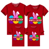 Family Matching Clothing Top Happy Easter Egg and Bunny Ears Family T-shirts