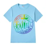 Adult Unisex Top Jesus Worry Ends When Faith In God Begins T-shirts