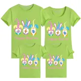 Family Matching Clothing Top Happy Easter Gnomies Rabbit Family T-shirts