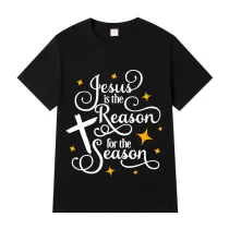 Adult Unisex Top Jesus Is The Reason For The Season Cross T-shirts