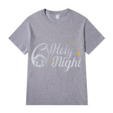 Adult Unisex Top Jesus Oh Holy Night Slogan T-shirts
