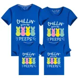 Family Matching Clothing Top Happy Easter Chillin With My Peeps Family T-shirts