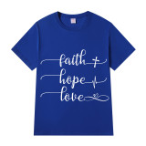 Adult Unisex Top Jesus Faith Hope Love T-shirts