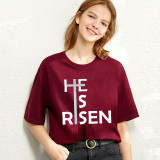 Adult Unisex Top Jesus He Is Risen T-shirts