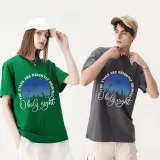 Adult Unisex Top Jesus The Stars Are Brightly Shining Oh Holy Night Slogan T-shirts