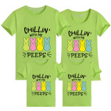 Family Matching Clothing Top Happy Easter Chillin With My Peeps Family T-shirts