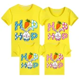 Family Matching Clothing Top Happy Easter Hop Bunny Family T-shirts