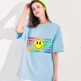 Adult Unisex Top Rainbow Love Likes Jesus Smile Slogan T-shirts