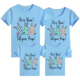 Family Matching Clothing Top Happy Easter He Is Risen Tell Your Peeps Family T-shirts