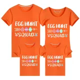 Family Matching Clothing Top Happy Easter Egg Hunt Squad Family T-shirts