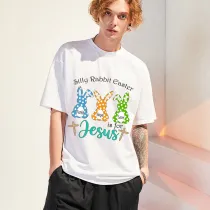 Adult Unisex Top Happy Easter Silly Rabbit Easter Is For Jesus Faith Hop Love T-shirts