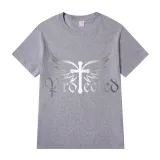 Adult Unisex Top Jesus Protectes Wings Cross Slogan T-shirts