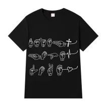 Adult Unisex Top Jesus Faith Hope Love Hands T-shirts