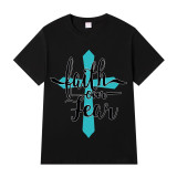 Adult Unisex Top Jesus Faith Over Fear Cross T-shirts