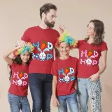 Family Matching Clothing Top Happy Easter Hop Bunny Family T-shirts
