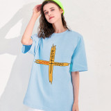 Adult Unisex Top Jesus Faith Hope Love Wooden Cross T-shirts