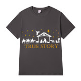Adult Unisex Top Jesus True Story Stars Slogan T-shirts
