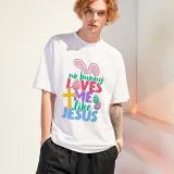 Adult Unisex Top Happy Easter No Bunny Loves Me Like Jesus T-shirts