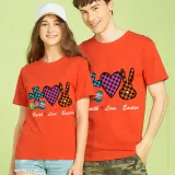Adult Unisex Top Happy Easter Faith Love Easter Slogan T-shirts