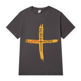 Adult Unisex Top Jesus Faith Hope Love Wooden Cross T-shirts
