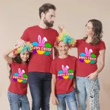 Family Matching Clothing Top Happy Easter Egg and Bunny Ears Family T-shirts