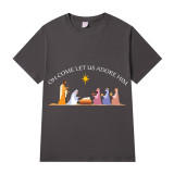 Adult Unisex Top Jesus Oh Come Let Us Adore Him Star T-shirts
